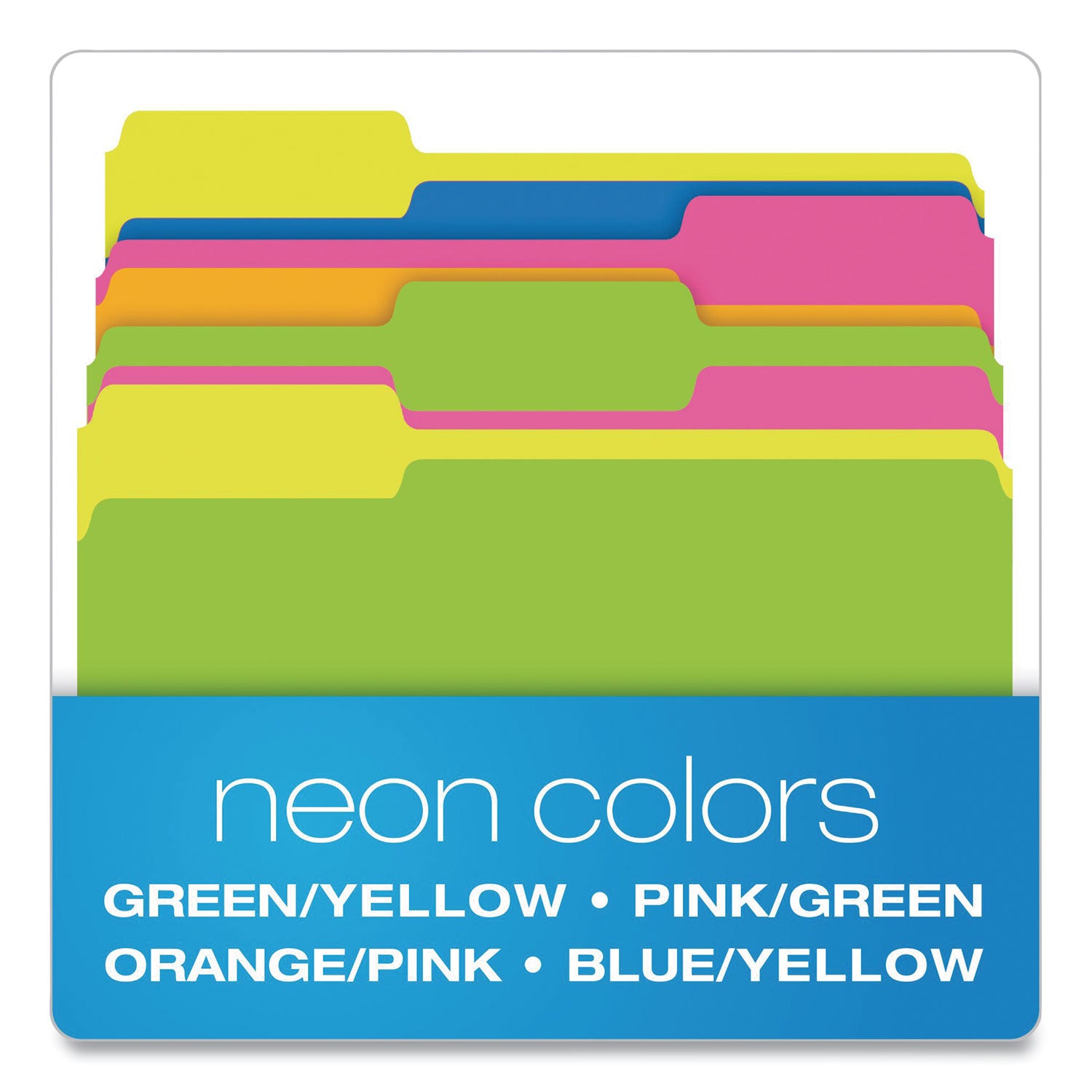 glow-twisted-3-tab-file-folder-1-3-cut-tabs-assorted-letter-size-025-expansion-assorted-colors-12-pack_pfx40526 - 4