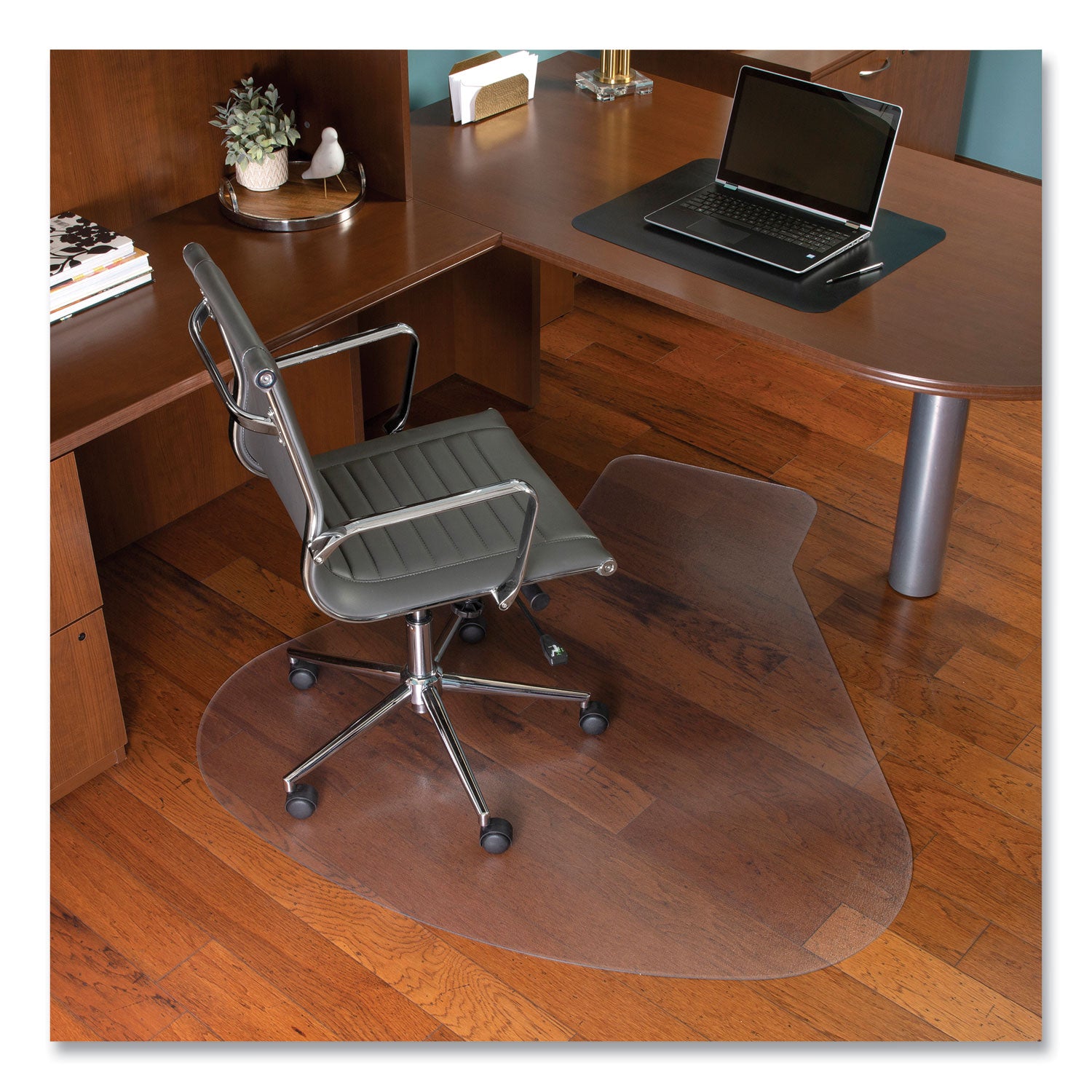 everlife-workstation-chair-mat-for-hard-floors-with-lip-66-x-60-clear_esr132775 - 2