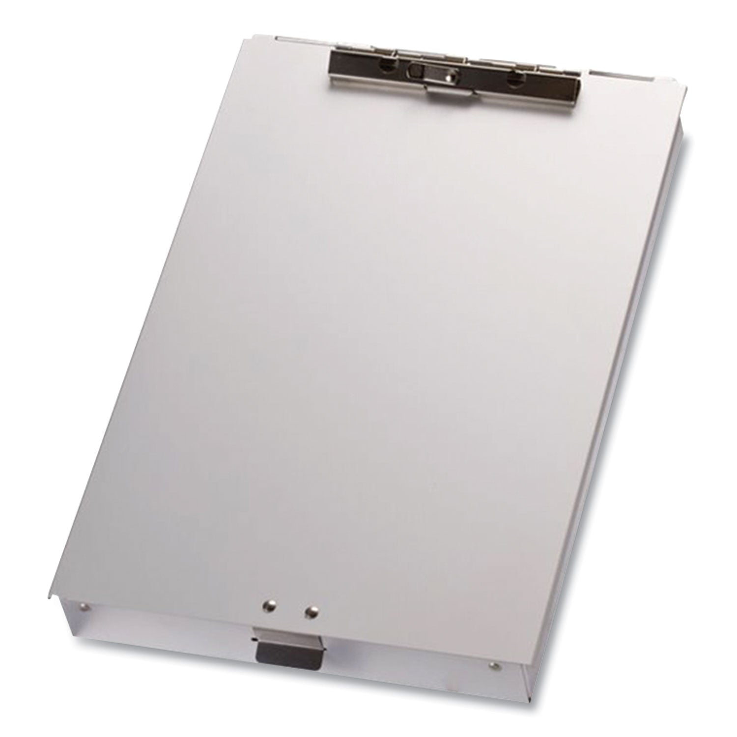 Aluminum Storage Clipboard, Holds 8.5 x 12 Sheets, Silver - 