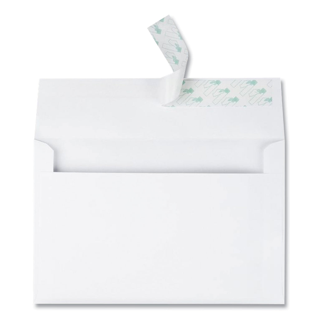 Quality Park A9 Greeting Card Envelopes with Self Seal Closure - Announcement - 5 3/4" Width x 8 3/4" Length - 24 lb - Peel & Seal - 100 / Box - White
