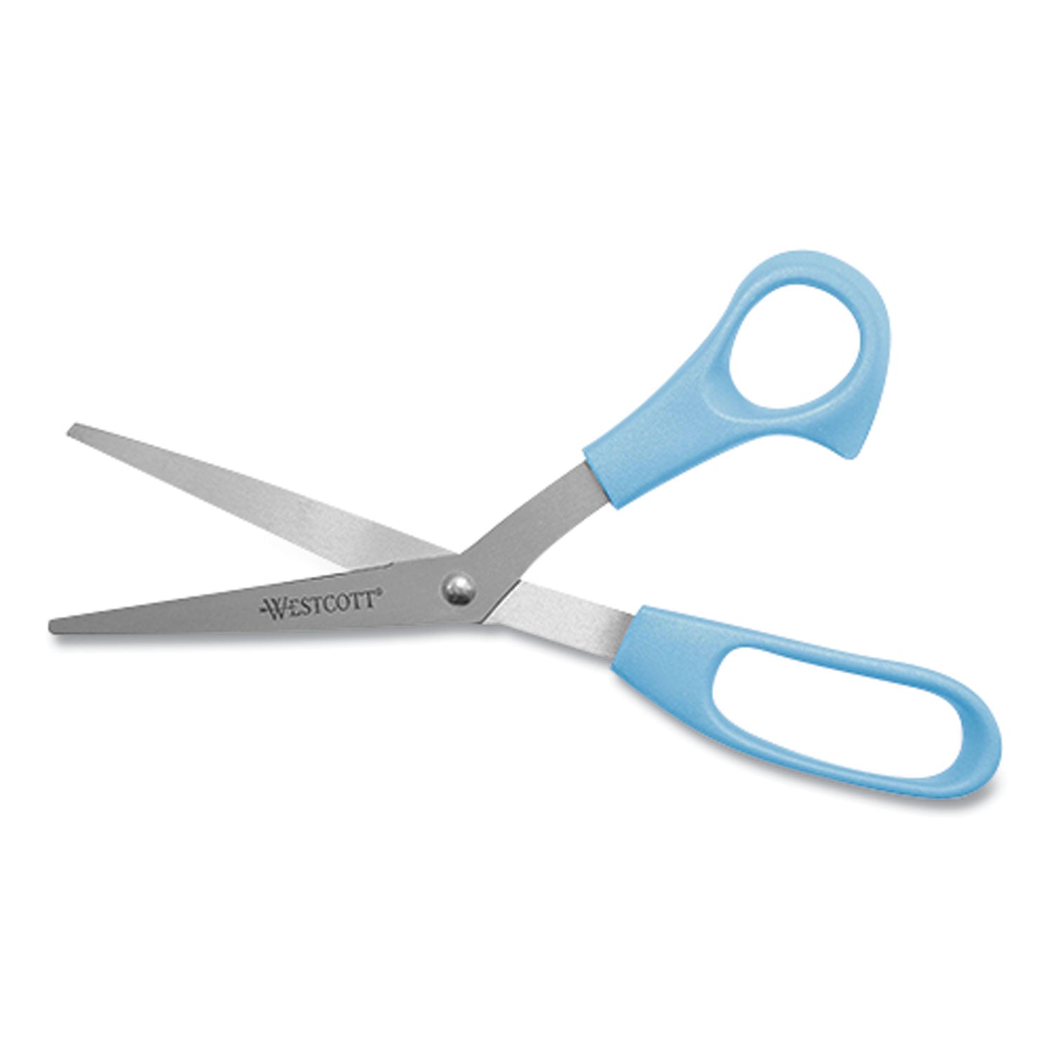 all-purpose-value-stainless-steel-scissors-three-pack-8-long-3-cut-length-assorted-color-offset-handles-3-pack_wtc13023 - 3