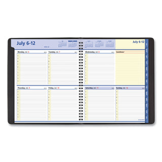 QuickNotes Weekly/Monthly Planner, 10 x 8, Black Cover, 13-Month (July to July): 2023 to 2024