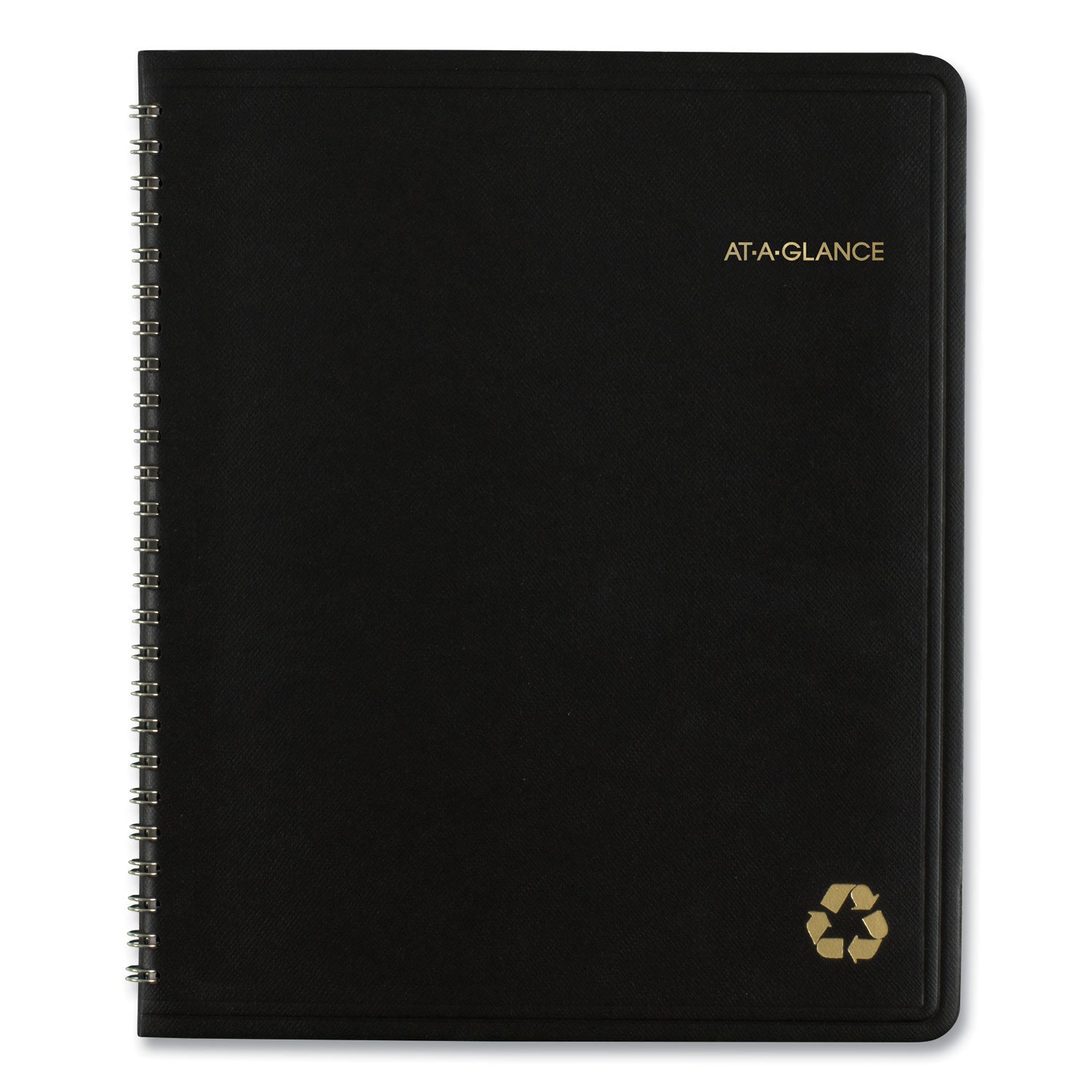 Recycled Monthly Planner with Perforated Memo Section, 8.75 x 7, Black Cover, 12-Month (Jan to Dec): 2024 - 