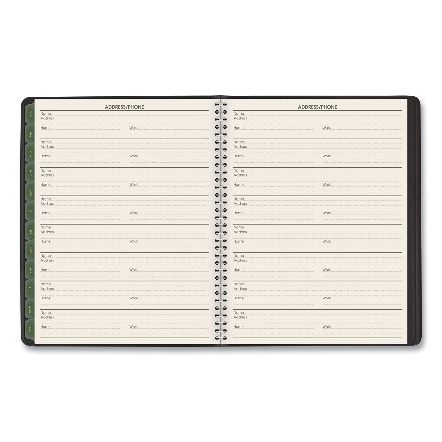 Recycled Weekly Vertical-Column Format Appointment Book, 8.75 x 7, Black Cover, 12-Month (Jan to Dec): 2024 - 