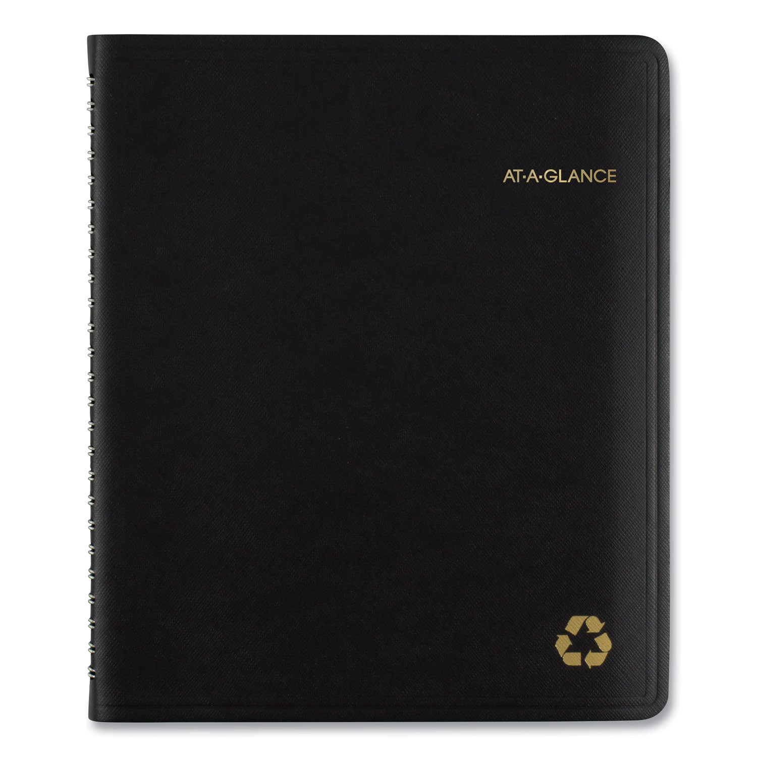 Recycled Weekly Vertical-Column Format Appointment Book, 8.75 x 7, Black Cover, 12-Month (Jan to Dec): 2024 - 