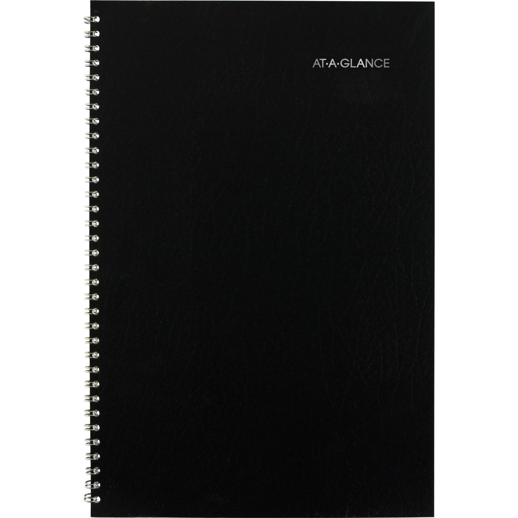 DayMinder Monthly Planner, Academic Year, Ruled Blocks, 12 x 8, Black Cover, 14-Month (July to Aug): 2023 to 2024