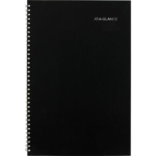 DayMinder Monthly Planner, Academic Year, Ruled Blocks, 12 x 8, Black Cover, 14-Month (July to Aug): 2023 to 2024