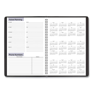 DayMinder Monthly Planner, Academic Year, Ruled Blocks, 12 x 8, Black Cover, 14-Month (July to Aug): 2023 to 2024