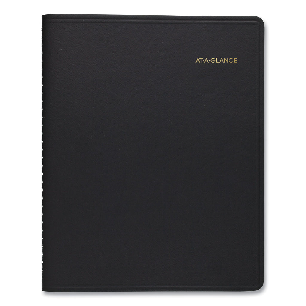Triple View Weekly Vertical-Column Format Appointment Book, 11 x 8.25, Black Cover, 12-Month (Jan to Dec): 2024