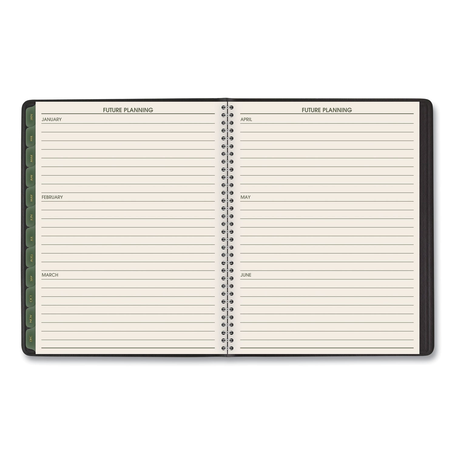 Recycled Weekly Vertical-Column Format Appointment Book, 8.75 x 7, Black Cover, 12-Month (Jan to Dec): 2024 - 