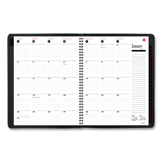 800 Range Weekly/Monthly Appointment Book, 11 x 8.25, Black Cover, 12-Month (Jan to Dec): 2024 - 