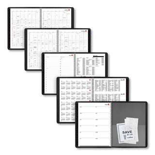 800 Range Weekly/Monthly Appointment Book, 11 x 8.25, Black Cover, 12-Month (Jan to Dec): 2024 - 
