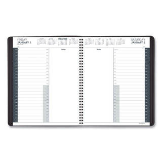 At-A-Glance 24-HourAppointment Book Planner - Daily - January 2024 - December 2024 - 12:00 AM to 11:00 PM - Hourly - 1 Day Single Page Layout - 8 1/2" x 11" Sheet Size - Wire Bound - Simulated Leather - Black CoverNotepad - 1 Each - 3
