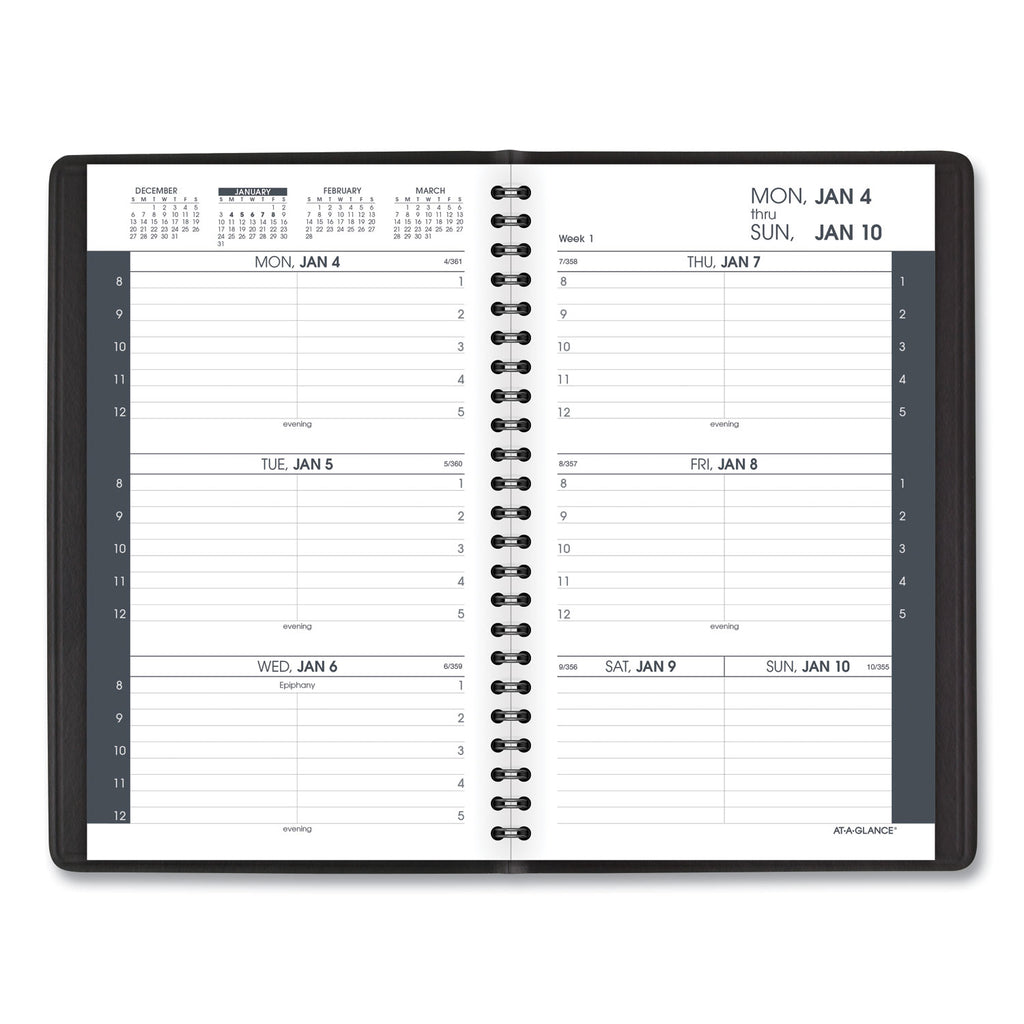 weekly-block-format-appointment-book-ruled-for-hourly-appointments-8-x-5-black-cover-12-month-jan-to-dec-2024_aag7007505 - 2