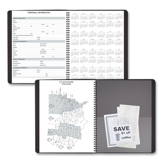 At-A-Glance 24-HourAppointment Book Planner - Daily - January 2024 - December 2024 - 12:00 AM to 11:00 PM - Hourly - 1 Day Single Page Layout - 8 1/2" x 11" Sheet Size - Wire Bound - Simulated Leather - Black CoverNotepad - 1 Each - 4