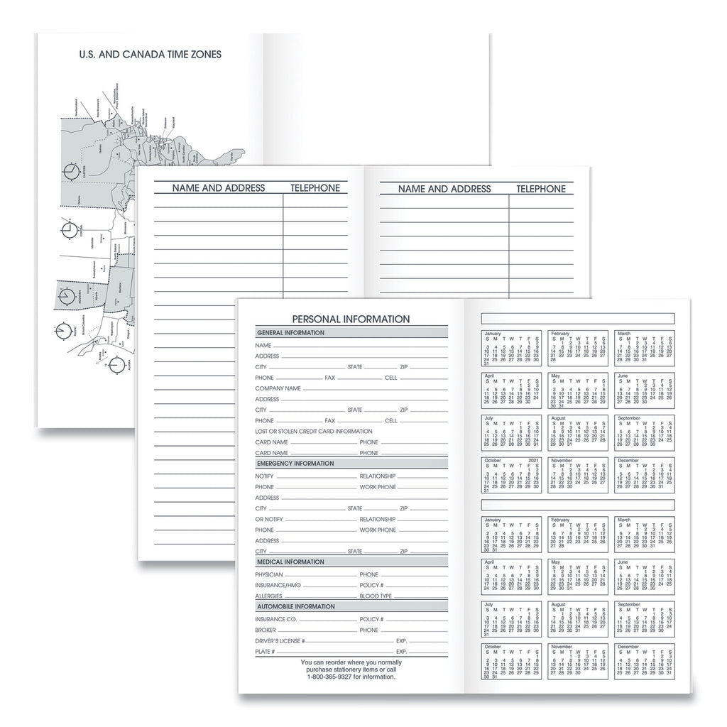 Pocket Size Monthly Planner Refill, 6 x 3.5, White Sheets, 13-Month (Jan to Jan): 2024 to 2025