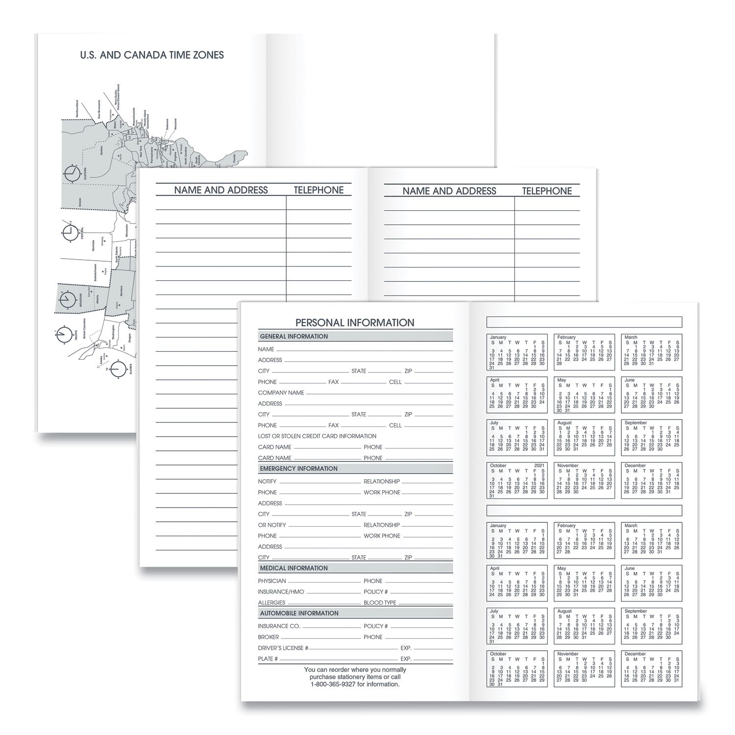 Pocket Size Monthly Planner Refill, 6 x 3.5, White Sheets, 13-Month (Jan to Jan): 2024 to 2025