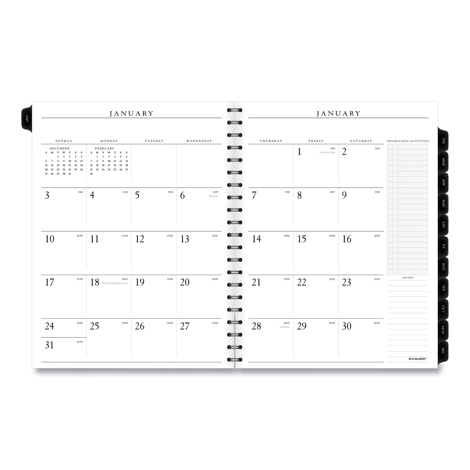 Executive Weekly/Monthly Planner Refill with 15-Minute Appointments, 11 x 8.25, White Sheets, 12-Month (Jan to Dec): 2024 - 