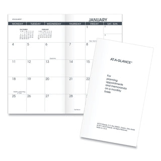 Pocket Size Monthly Planner Refill, 6 x 3.5, White Sheets, 13-Month (Jan to Jan): 2024 to 2025