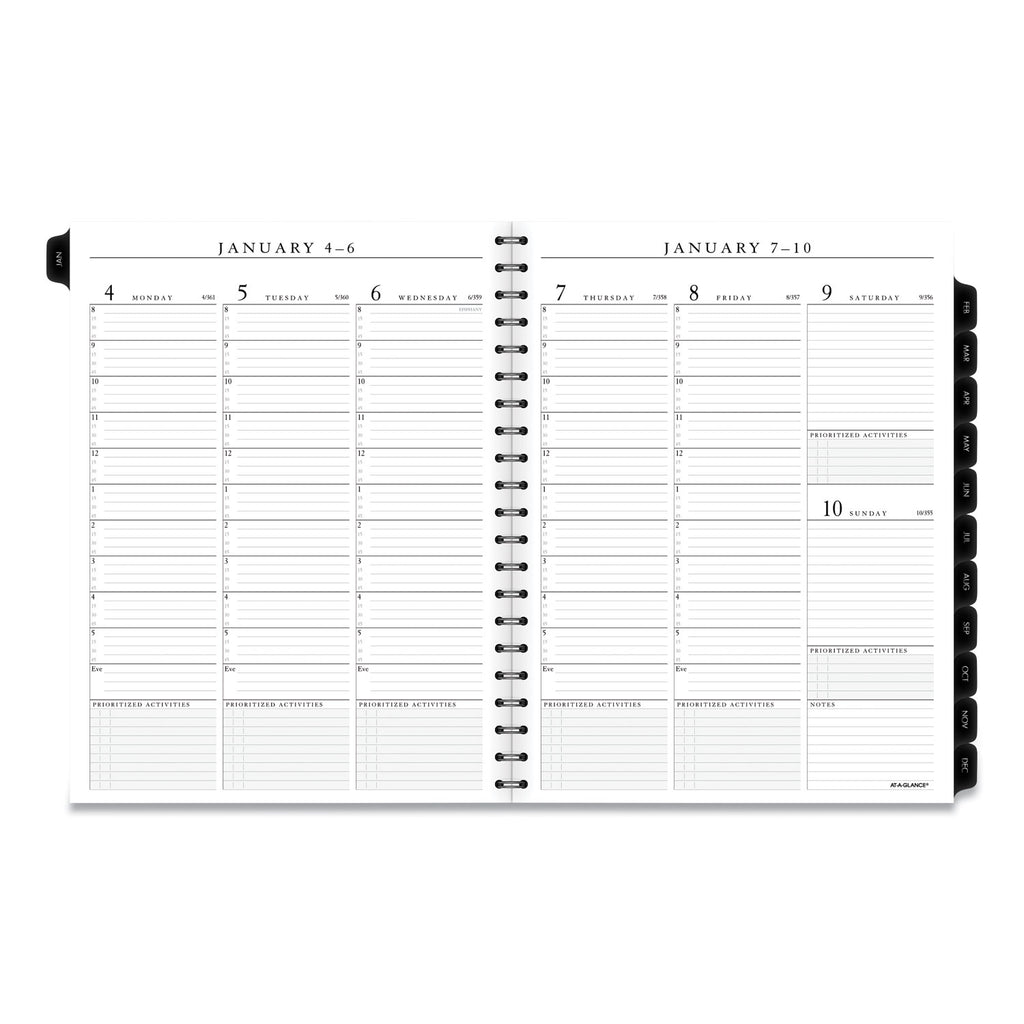 Executive Weekly/Monthly Planner Refill with 15-Minute Appointments, 11 x 8.25, White Sheets, 12-Month (Jan to Dec): 2024 - 