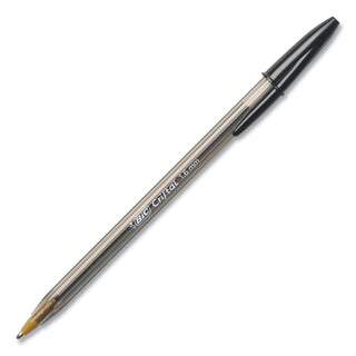 Cristal Xtra Bold Ballpoint Pen, Stick, Bold 1.6 mm, Black Ink, Clear Barrel, 24/Pack