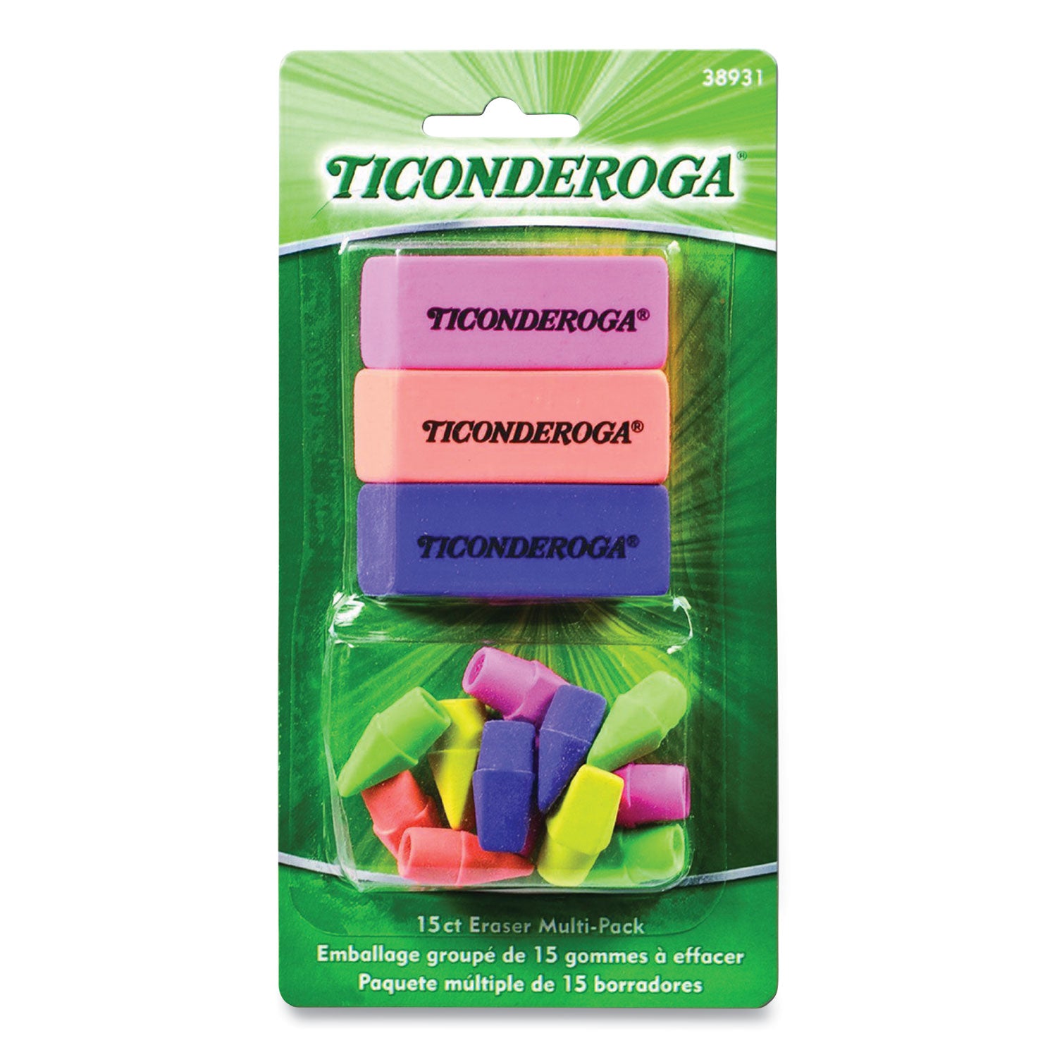 neon-eraser-multipack-for-pencil-marks-12-end-cap-erasers-3-block-erasers-assorted-colors_dix38931 - 1
