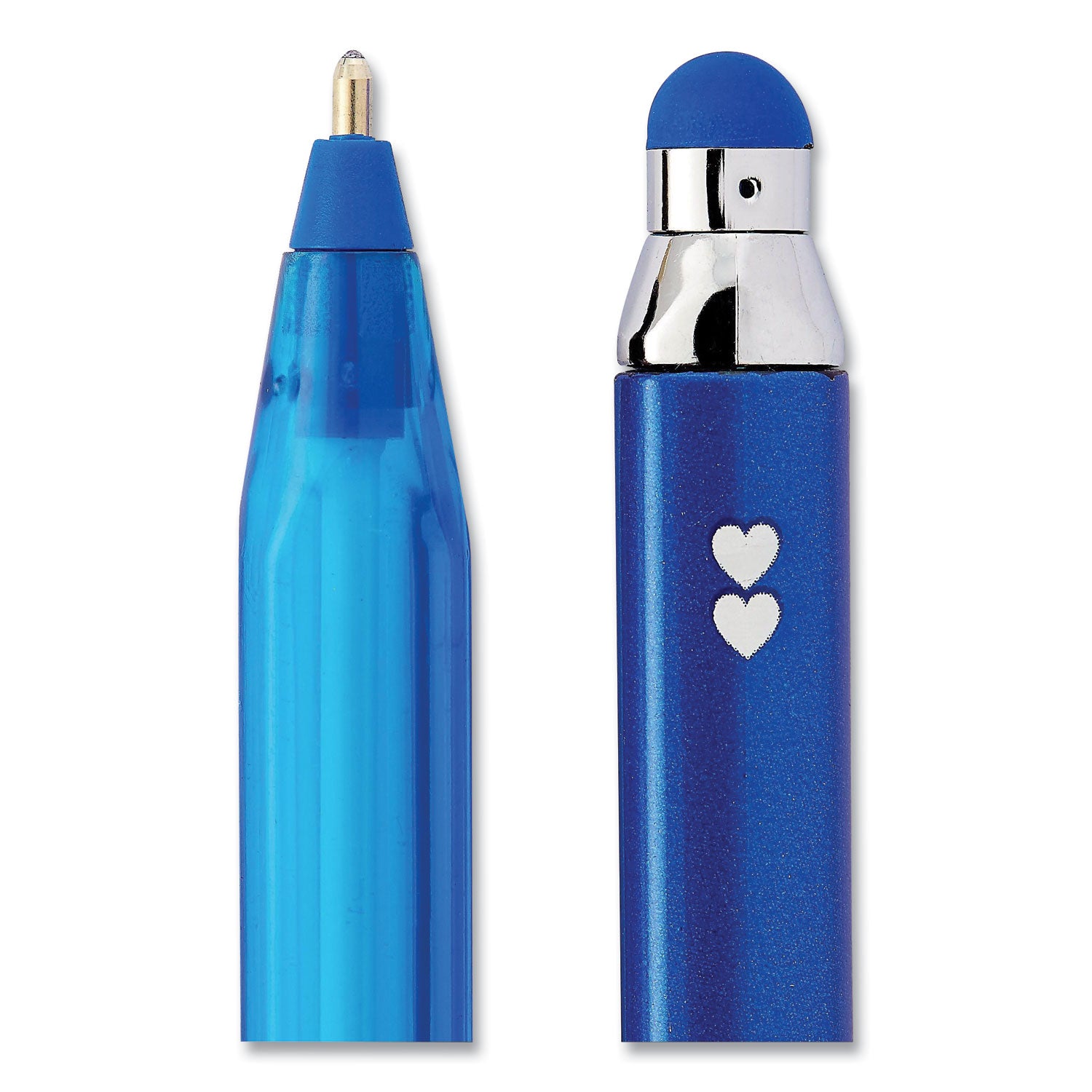 inkjoy-100-ballpoint-pen-stylus-stick-medium-1-mm-blue-ink-blue-barrel-12-pack_pap1924320dz - 4