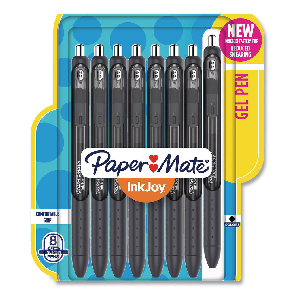 inkjoy-gel-pen-retractable-fine-05-mm-black-ink-black-smoke-barrel-8-pack_pap1968613 - 1