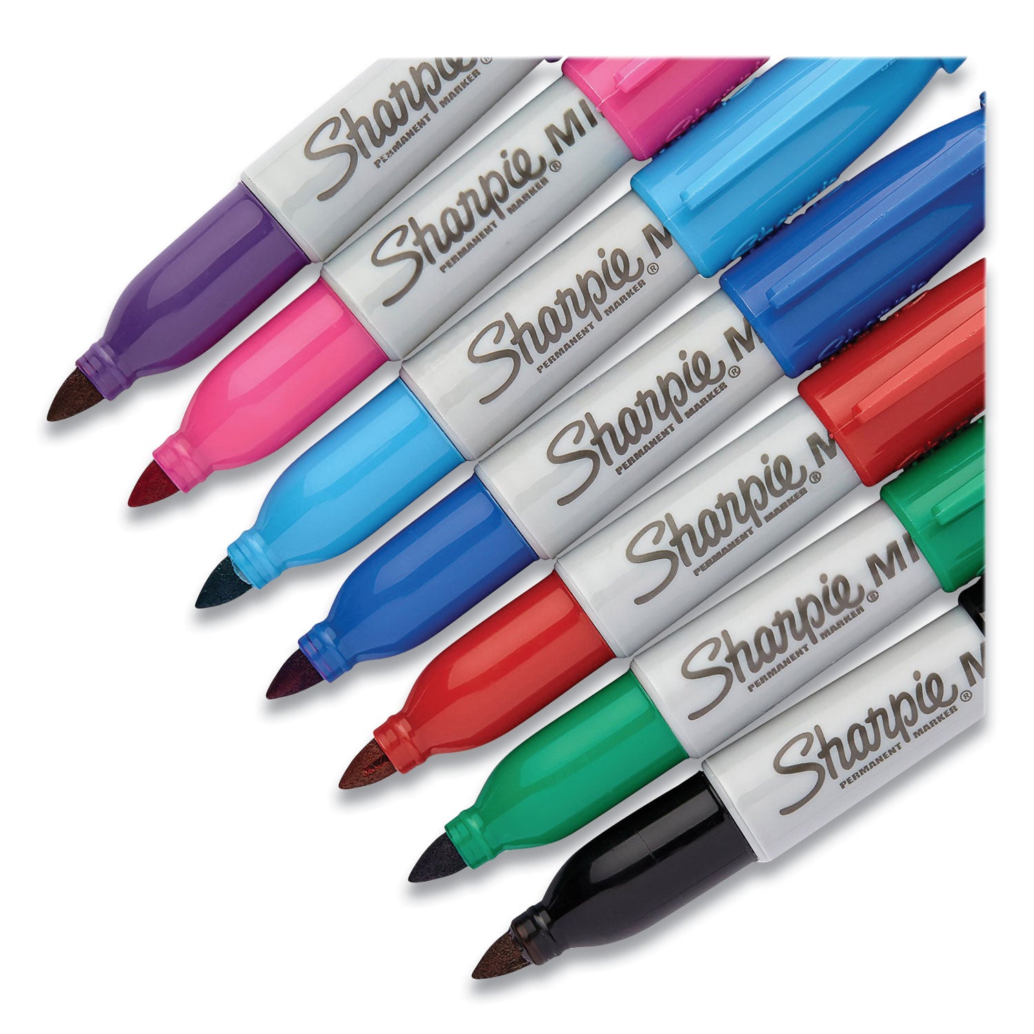 Mini Permanent Marker, Fine Bullet Tip, Assorted Colors, 72/Pack