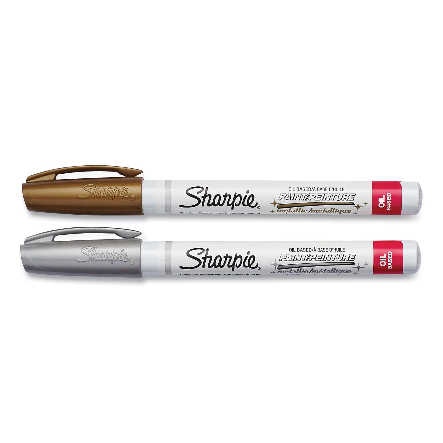Sharpie Oil-Based Paint Marker - Extra Fine Point - Extra Fine Marker Point - Gold, Silver Oil Based Ink - 2 / Pack