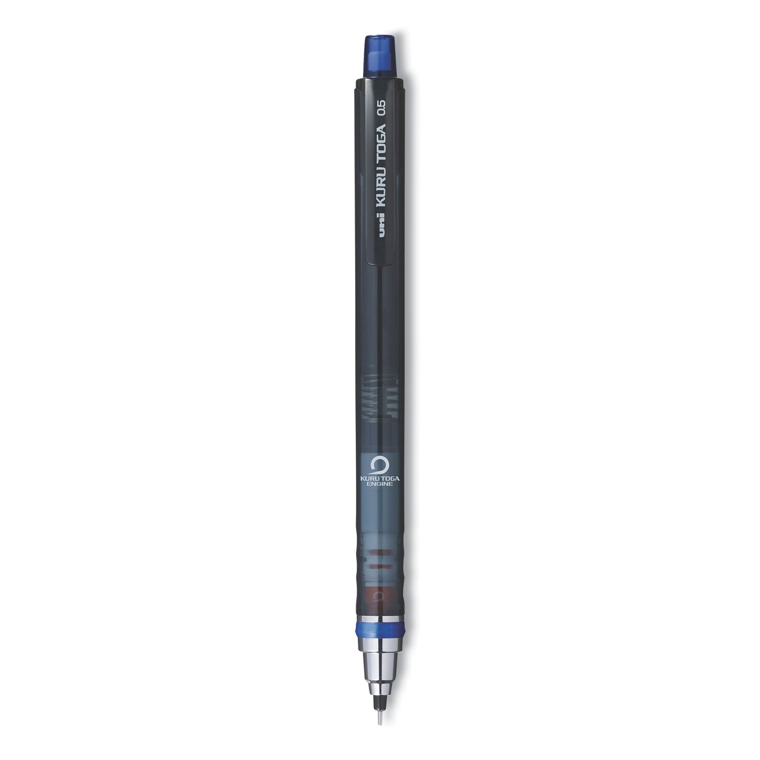 kurutoga-mechanical-pencil-with-tube-of-lead-erasers-05-mm-hb-#2-black-lead-black-barrel_ubc1751934 - 2