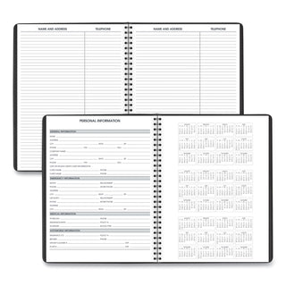 Weekly Appointment Book, 11 x 8.25, Black Cover, 13-Month (Jan to Jan): 2024 to 2025