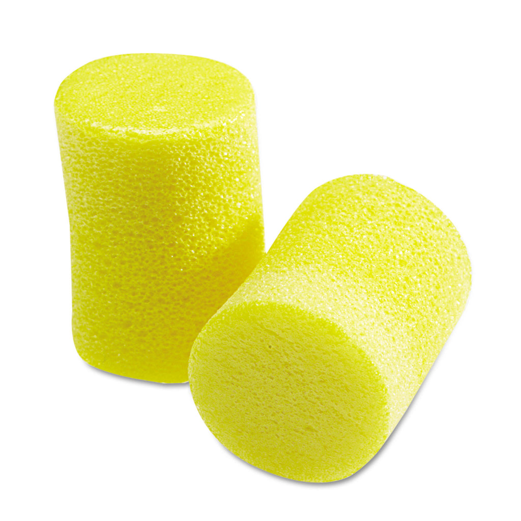 E-A-R Classic Earplugs, Pillow Paks, Cordless, PVC Foam, Yellow, 30 Pairs/Box - 