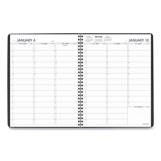 Weekly Appointment Book, 11 x 8.25, Black Cover, 13-Month (Jan to Jan): 2024 to 2025