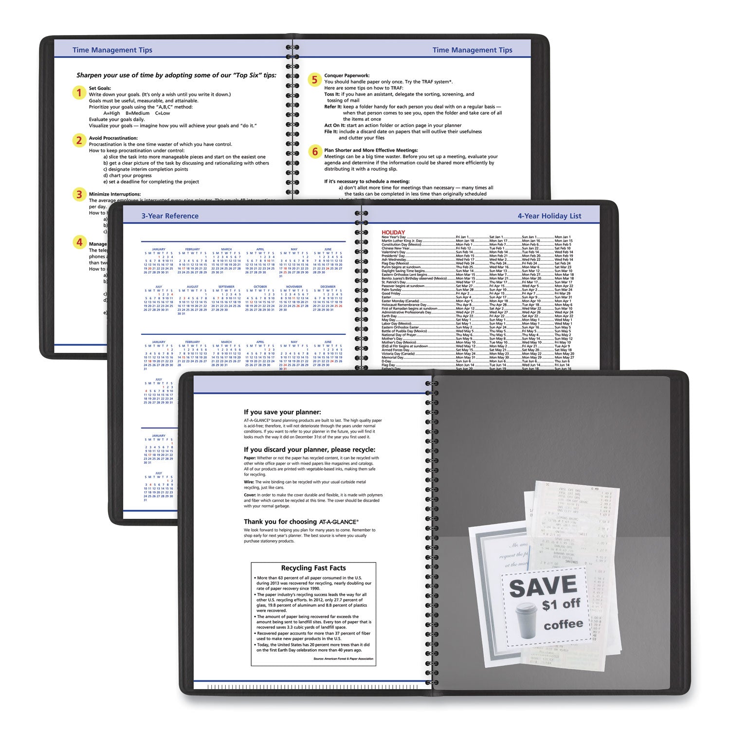 At-A-Glance QuickNotes Appointment Book Planner - Large Size - Julian Dates - Weekly, Monthly - 12 Month - January 2024 - December 2024 - 8:00 AM to 8:45 PM - Quarter-hourly, 8:00 AM to 8:45 PM - Monday - Sunday - 1 Week, 1 Month Double Page Layout - - 6