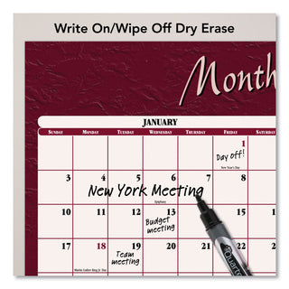 Reversible Horizontal Erasable Wall Planner, 48 x 32, Assorted Sheet Colors, 12-Month (Jan to Dec): 2024