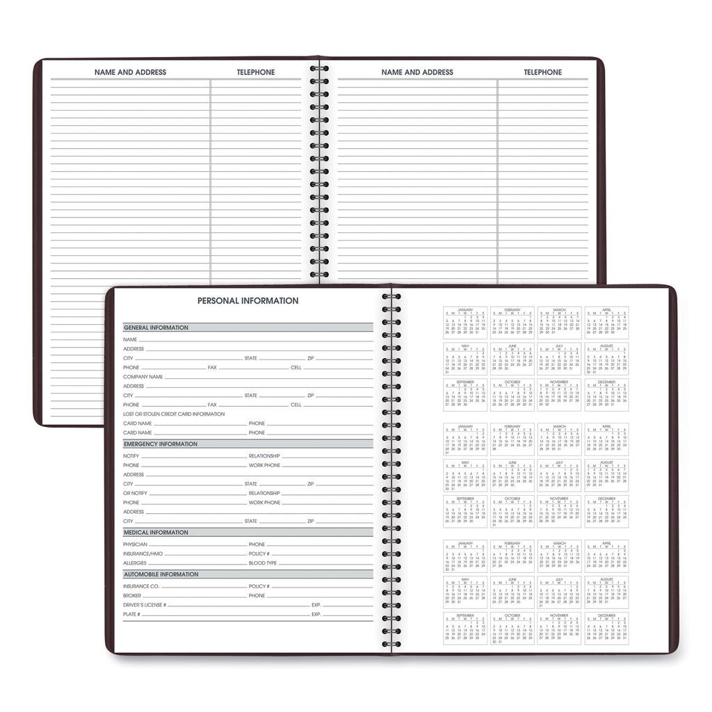 Weekly Appointment Book, 11 x 8.25, Winestone Cover, 13-Month (Jan to Jan): 2024 to 2025