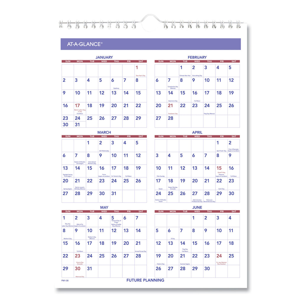 Monthly Wall Calendar with Ruled Daily Blocks, 8 x 11, White Sheets, 12-Month (Jan to Dec): 2024