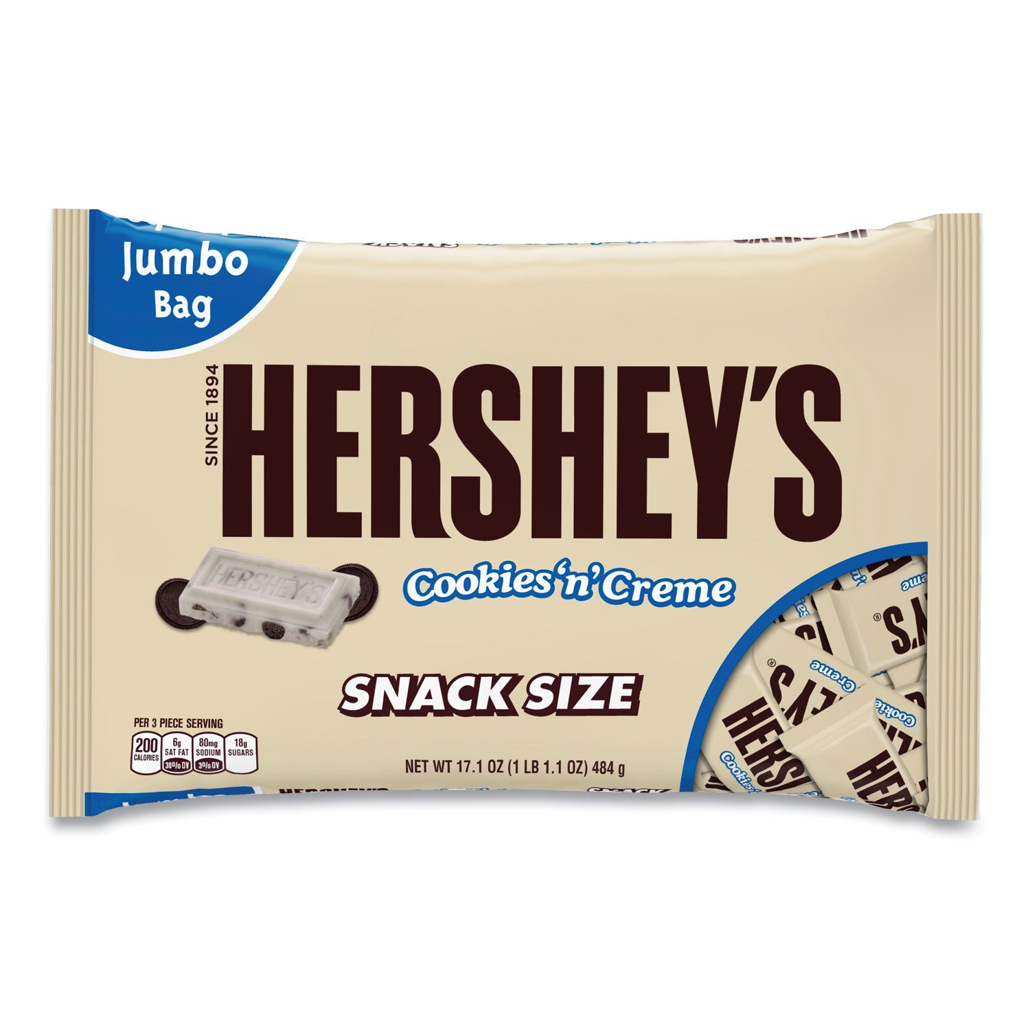 snack-size-bars-cookies-n-creme-171-oz-bag-2-pack-ships-in-1-3-business-days_grr24600029 - 1