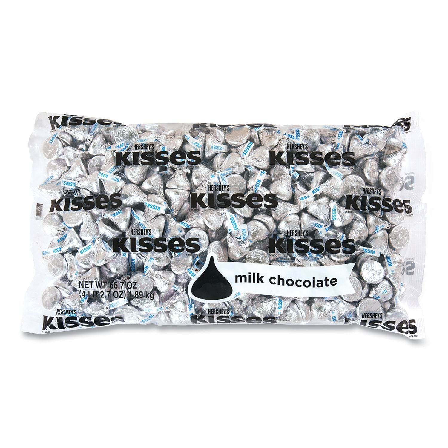 kisses-milk-chocolate-silver-wrappers-667-oz-bag-ships-in-1-3-business-days_grr24600054 - 1