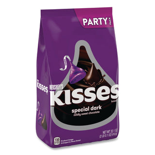 KISSES Special Dark Chocolate Candy, Party Pack, 32.1 oz Bag, Ships in 1-3 Business Days