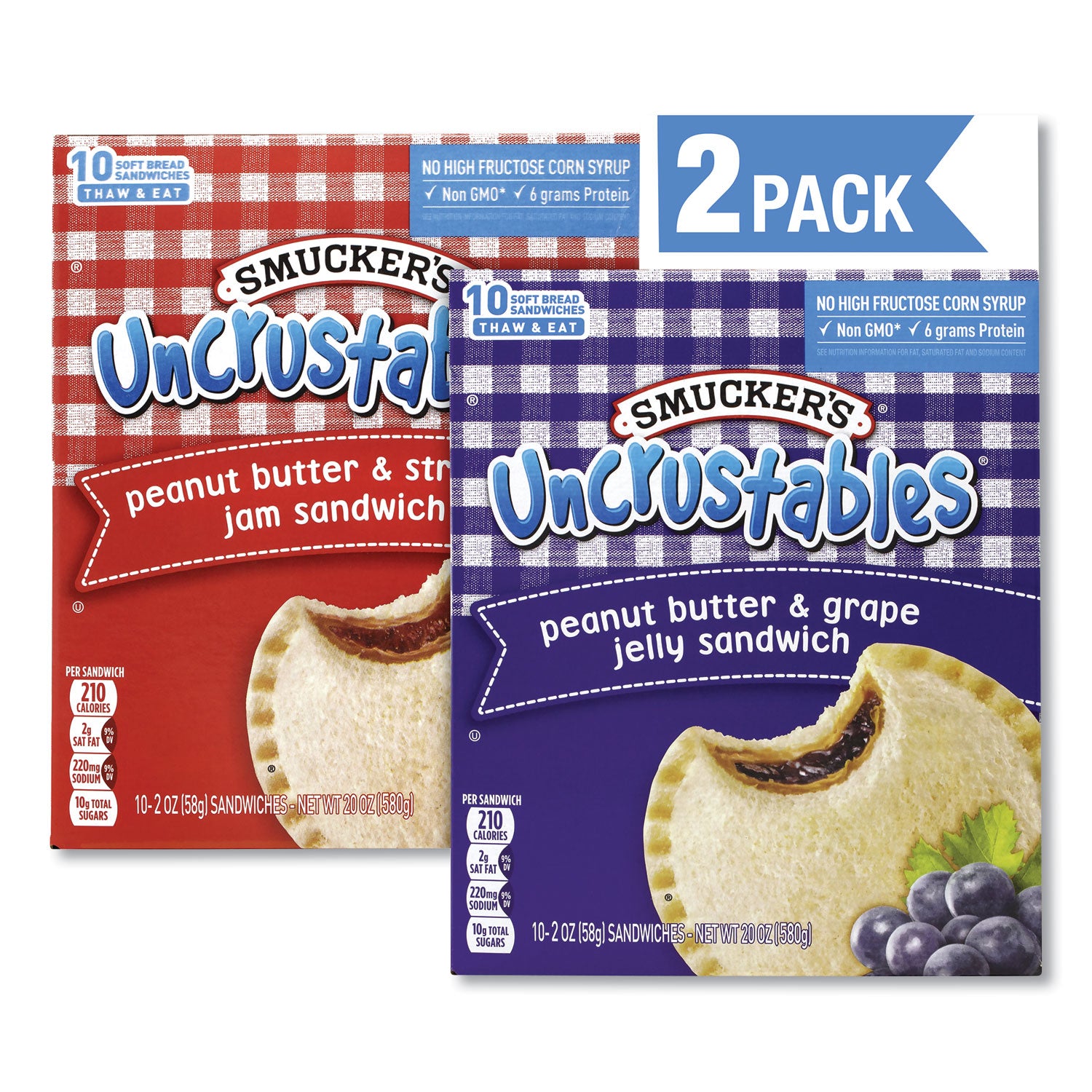uncrustables-soft-bread-sandwiches-grape-strawberry-2-oz-10-sandwiches-pack-2-pk-box-ships-in-1-3-business-days_grr90300134 - 2