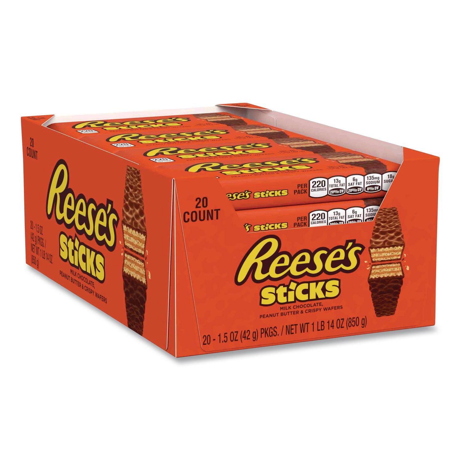 STICKS Wafer Bar, 1.5 oz Bar, 20 Bars/Box, Ships in 1-3 Business Days