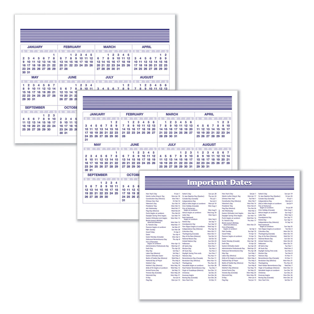 At-A-Glance Flip-A-Week Desk Calendar Refill - Small Size - Julian Dates - Weekly - 12 Month - January 2024 - December 2024 - 1 Week Double Page Layout - 6" x 7" White Sheet - Desk - White, Blue - Paper - 1 Each