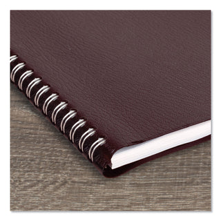 DayMinder Weekly Appointment Book, Vertical-Column Format, 11 x 8, Burgundy Cover, 12-Month (Jan to Dec): 2024
