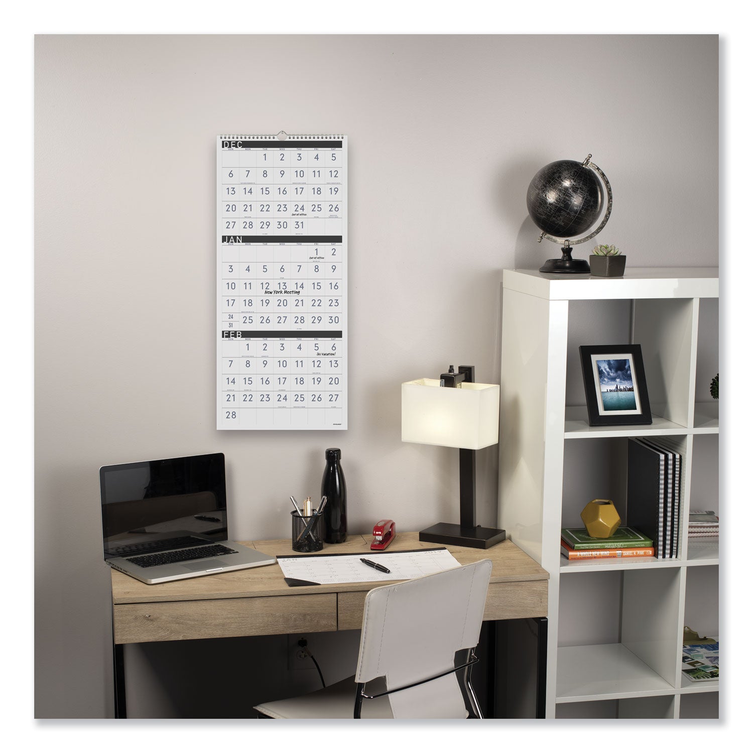 three-month-reference-wall-calendar-contemporary-artwork-formatting-12-x-27-white-sheets-15-month-dec-feb-2023-to-2025_aagpm11x28 - 2