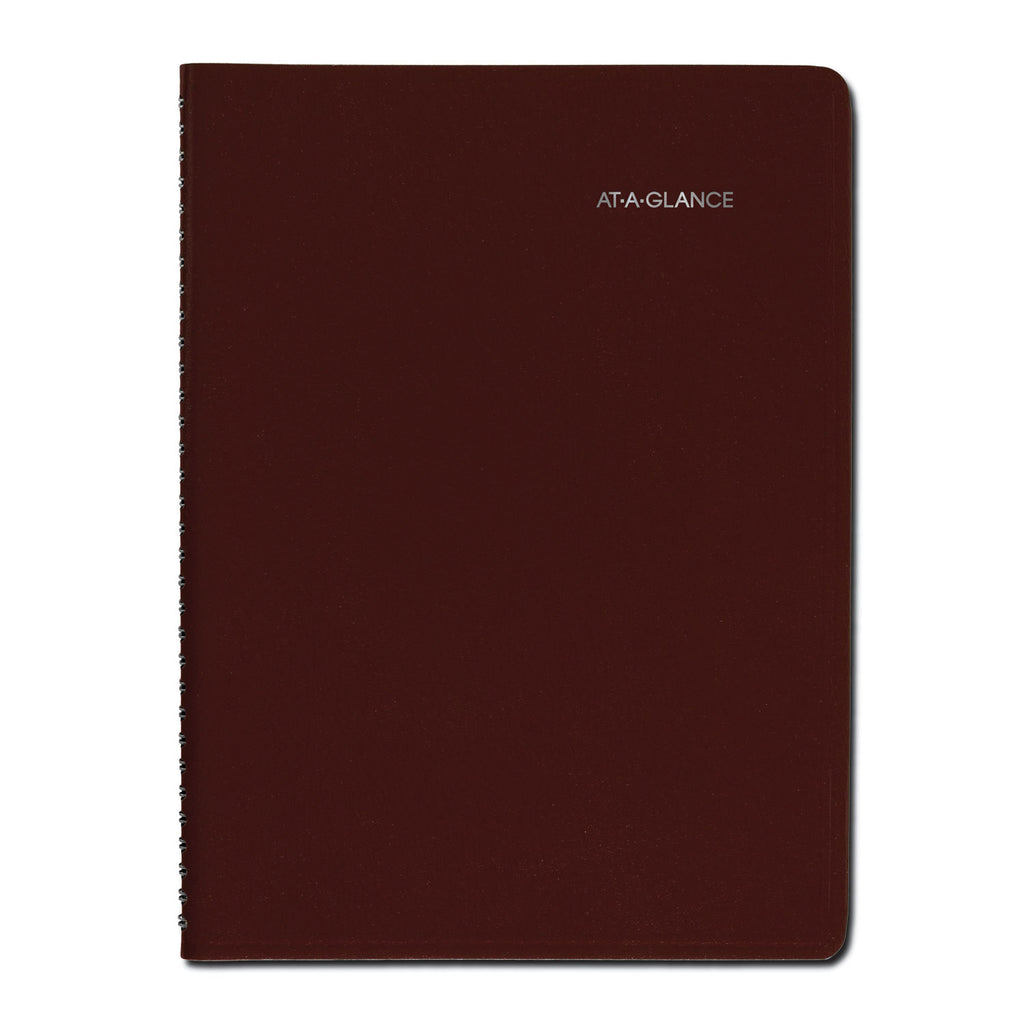DayMinder Weekly Appointment Book, Vertical-Column Format, 11 x 8, Burgundy Cover, 12-Month (Jan to Dec): 2024