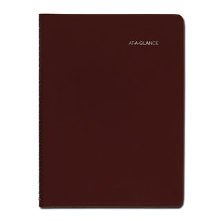 DayMinder Weekly Appointment Book, Vertical-Column Format, 11 x 8, Burgundy Cover, 12-Month (Jan to Dec): 2024