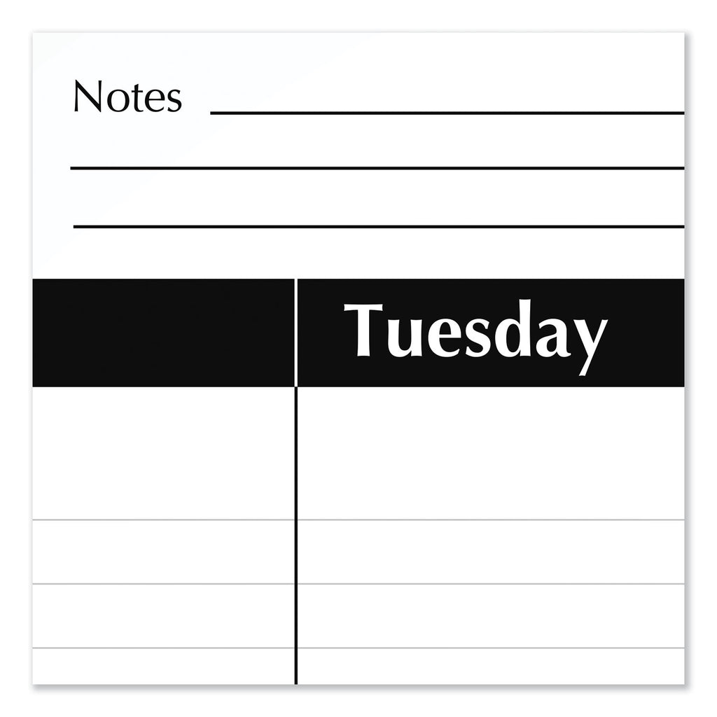 Academic Year Ruled Desk Pad, 21.75 x 17, White Sheets, Black Binding, Black Corners, 16-Month (Sept to Dec): 2023 to 2024 - 
