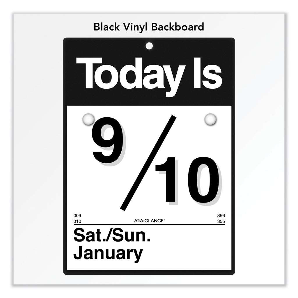At-A-Glance "Today Is"Wall Calendar - Small Size - Julian Dates - Daily - 12 Month - January 2024 - December 2024 - 1 Day Single Page Layout - 6" x 6" White Sheet - White - Poly, Paper - Eyelet, Unruled Daily Block - 1 Each - 2